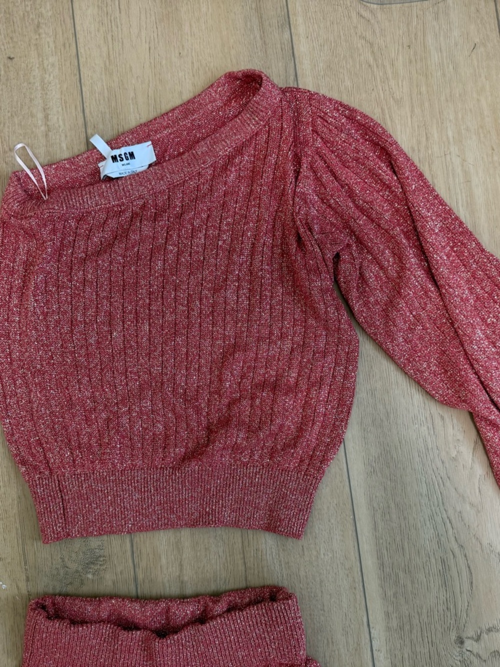 MSGM Sparkle Knit Top in Rose Gold SET - Picture 3 of 7